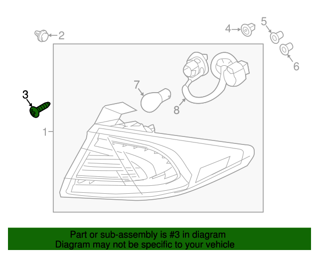 20062024 Hyundai Tail Lamp Assembly Screw 1244106207B OEM Parts Online