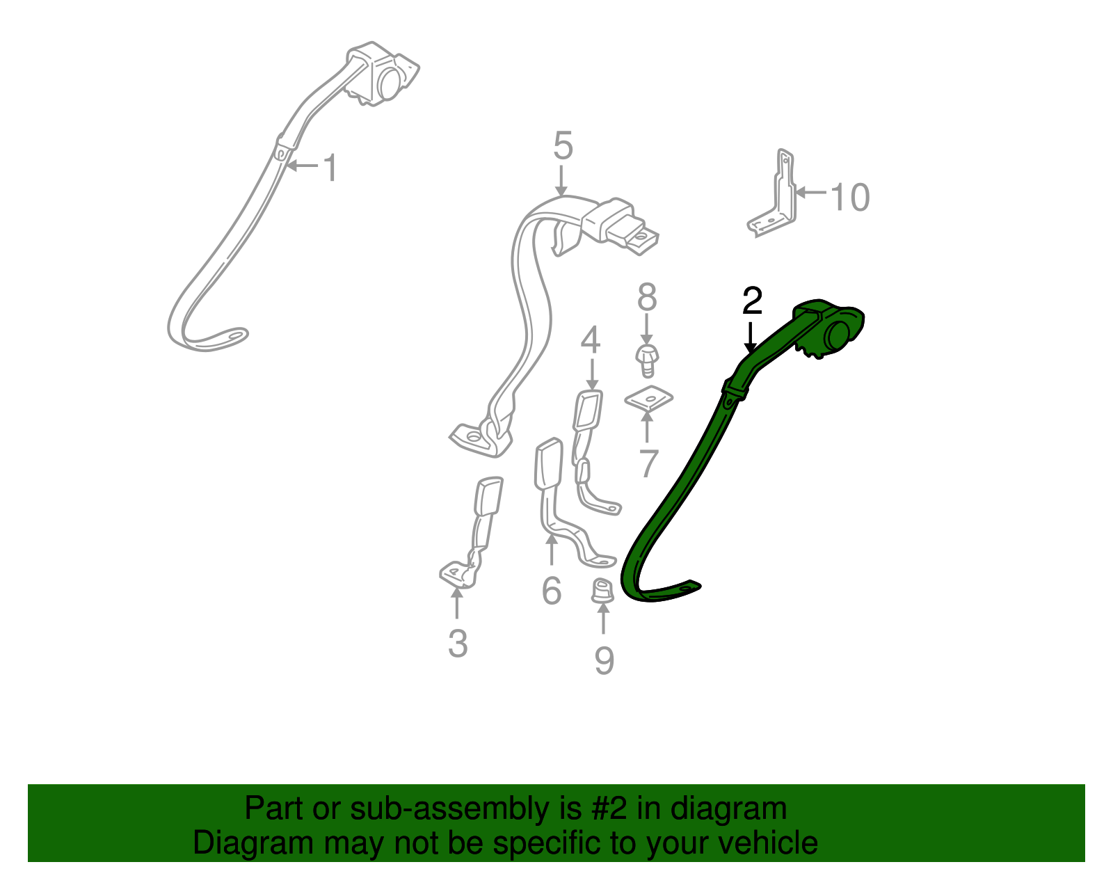 Lap & Shoulder Belt - GM (88894409)
