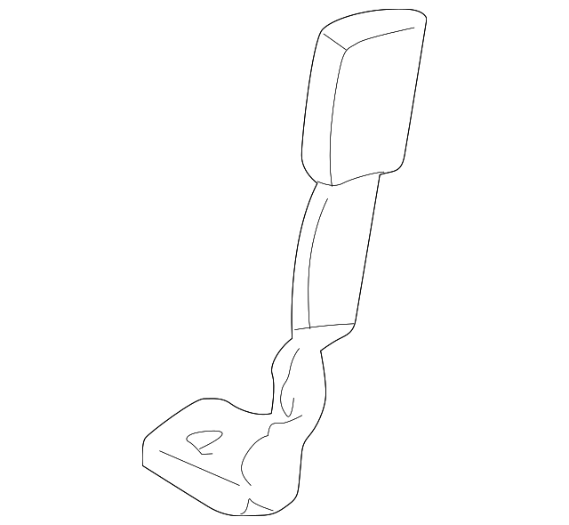 Gray Rear Passenger Side Seat Belt with Buckle - GM (88952190)