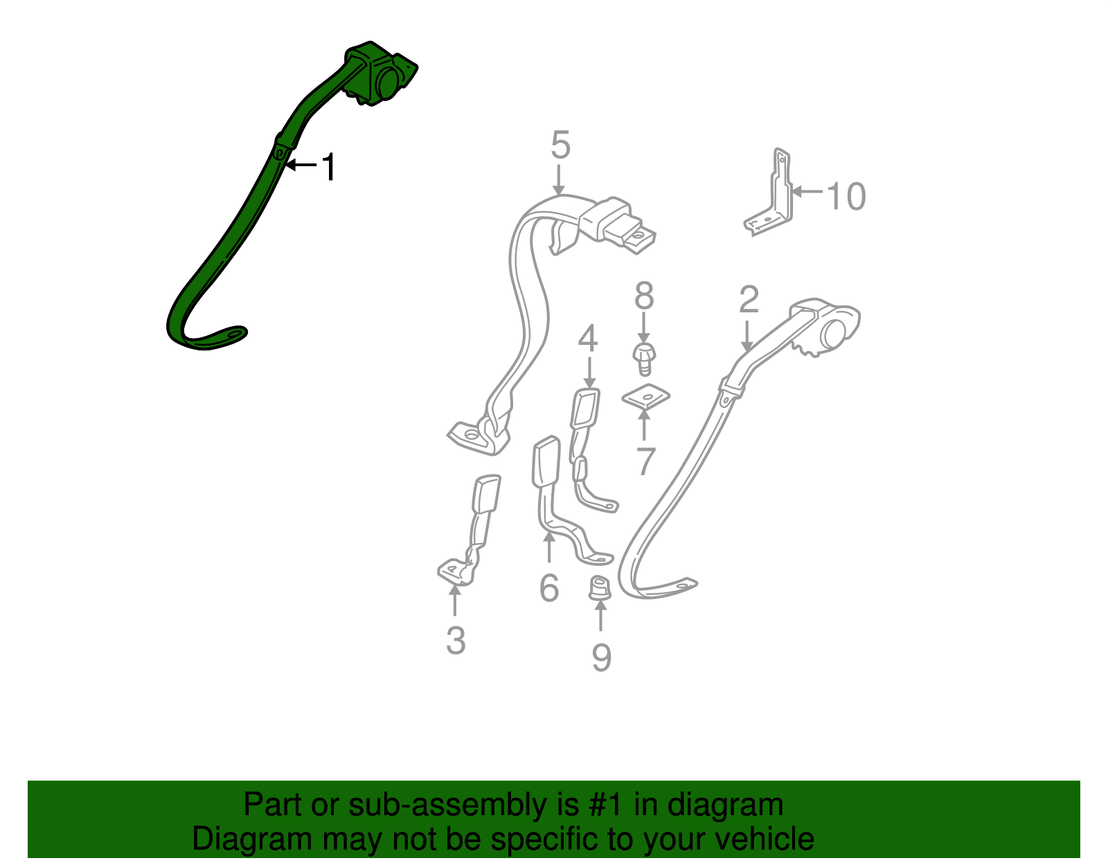 Lap & Shoulder Belt - GM (88893591)
