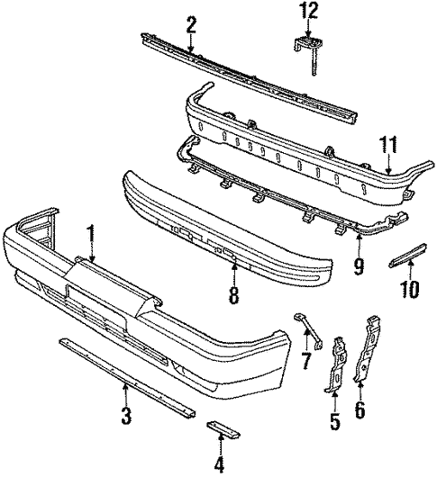 Front Bumper for 1991 Toyota Supra #0