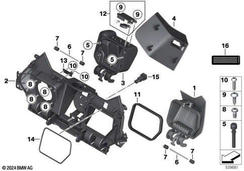 Motorcycle Trim Section, Windshield for 2024 BMW-Motorrad CE 04  