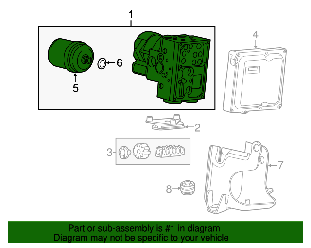 20112016 GM Brake Pressure Modulator Valve 23283683