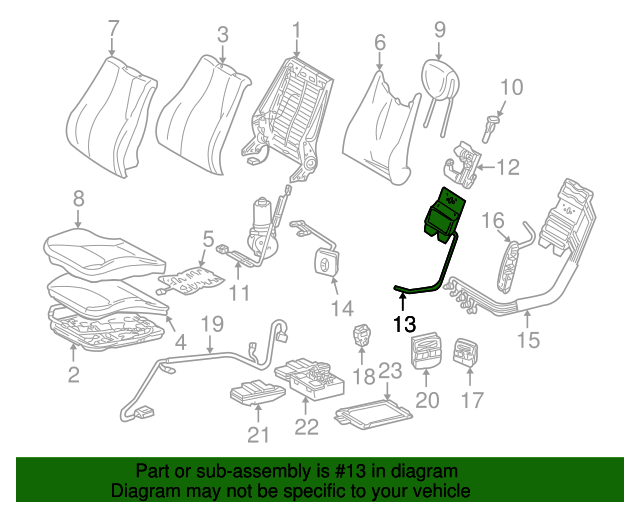 2209102675 Lumbar Support 20032006 MercedesBenz MercedesBenz