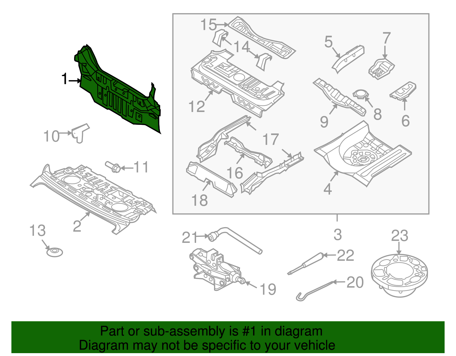 Back Body Pillar Inner Lower Panel - GM (96980158)