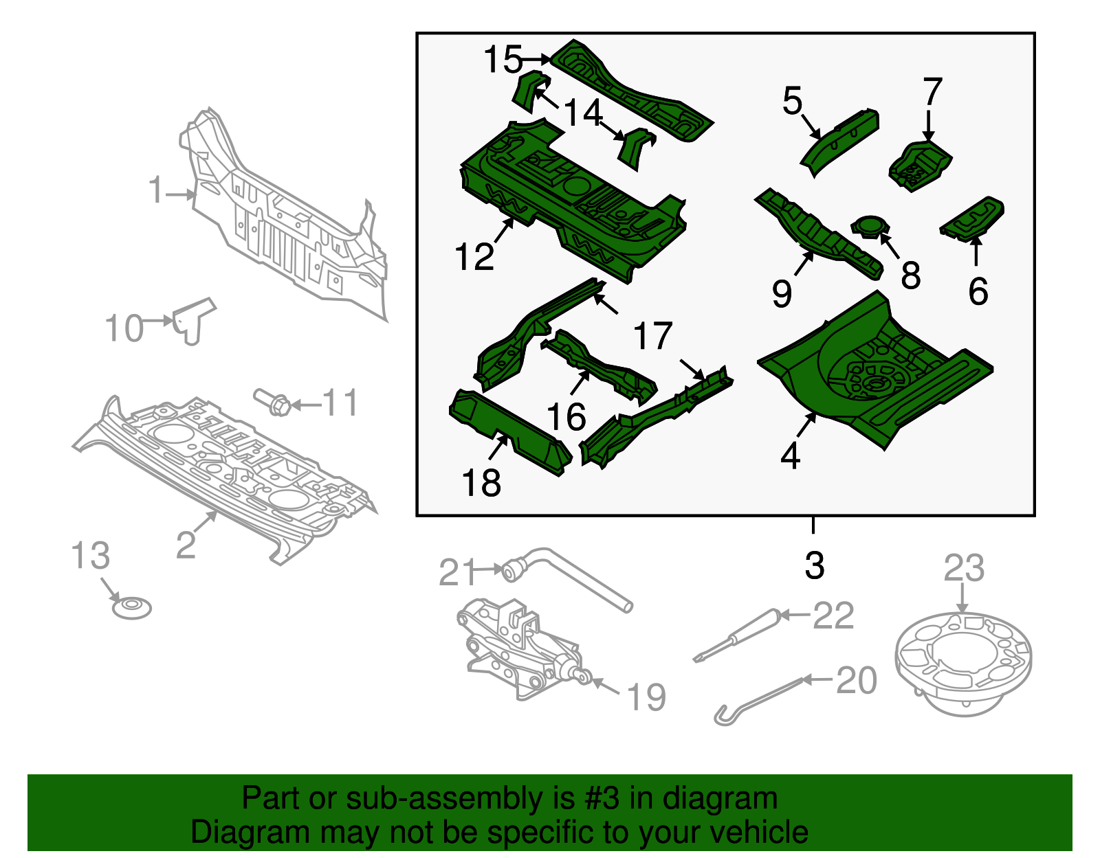 Rear Floor Panel - GM (96813457)