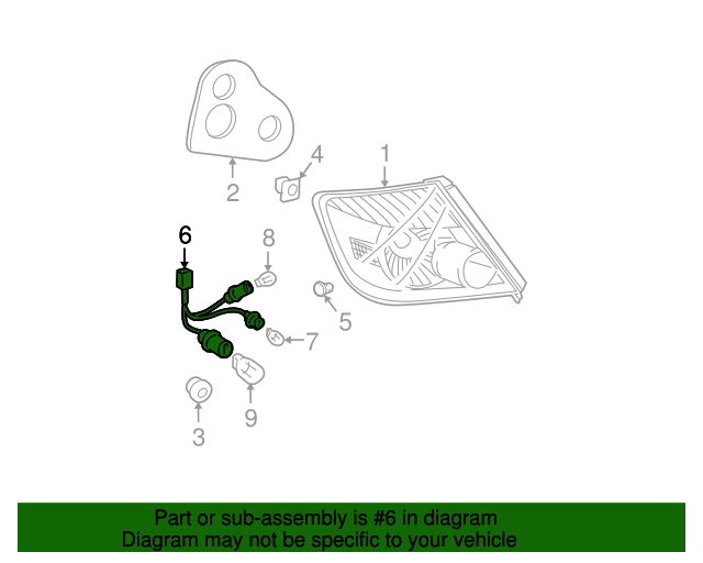 8155521240 20082010 Scion Rear Left Or Right Tail Light Wiring