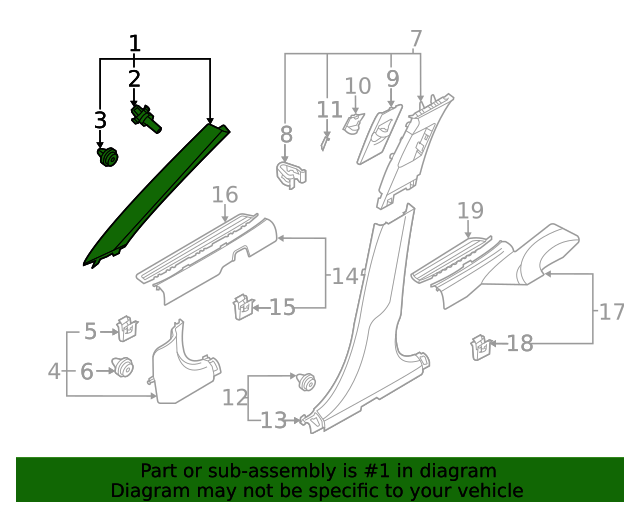 20202021 Kia Soul Windshield Pillar Trim 85820K0000HGC OEM Parts Online
