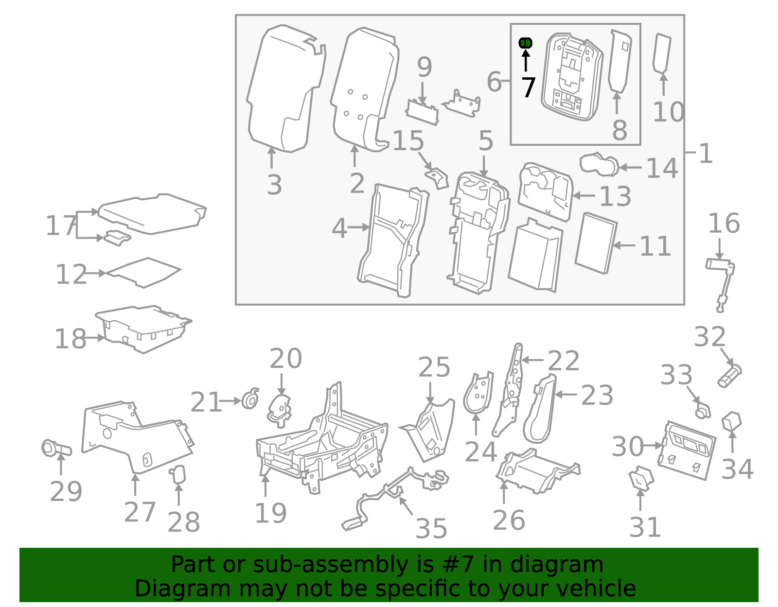 Console Armrest Bumper - GM (84362481)
