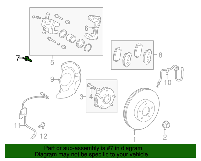 Genuine Toyota Caliper Mount Bolt 90080-10102
