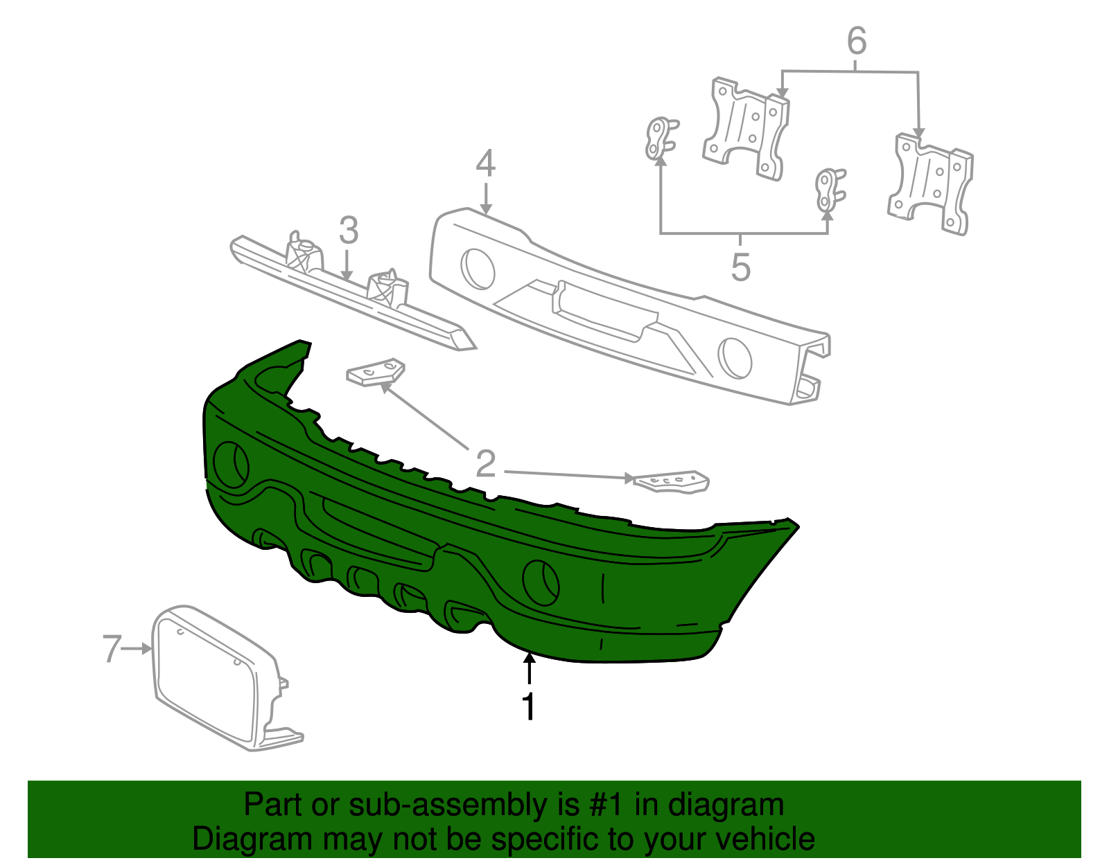 Bumper Cover - Ford (YL7Z-17D957-AA)