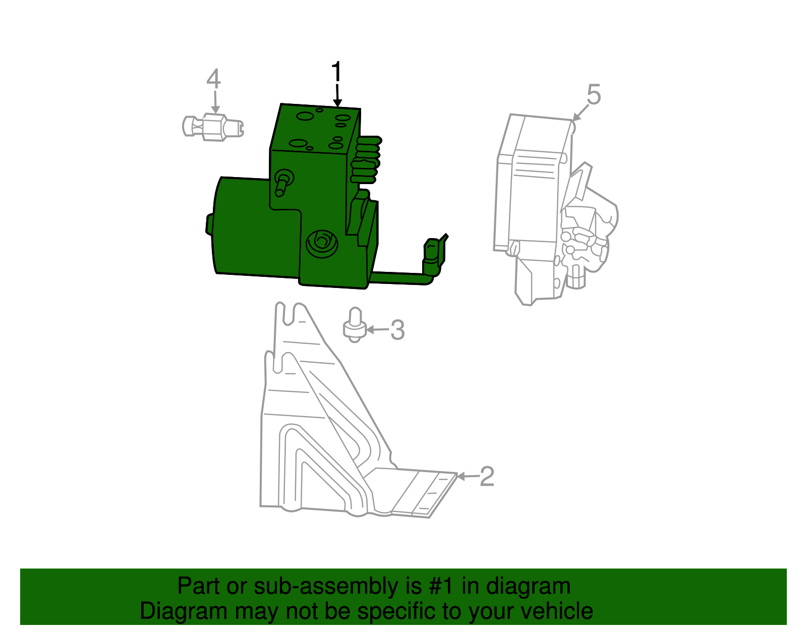 ABS Pressure Modulator Valve with Bolt - Cadillac (89047800)