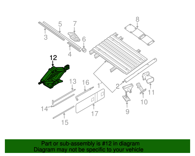 20082015 Nissan TITAN Jack 99550ZQ02A Nissan Parts Plus