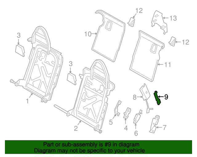 2017-2023 Porsche Panamera Folding Seat Latch Release Handle Bezel 971 ...