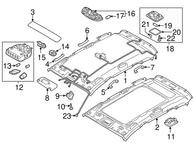Genuine Hyundai 85220-B8600-VYN Sun Visor Assembly Right