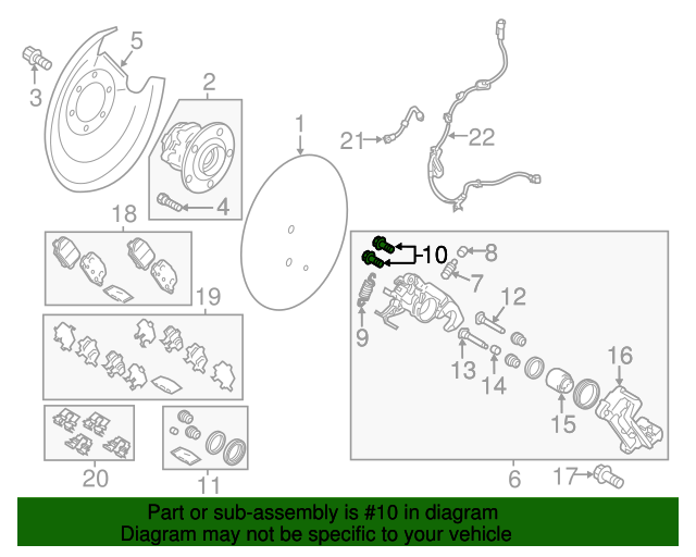 MR407743 Caliper Assembly Bolt 20002023 Mitsubishi Mitsubishi Direct Parts