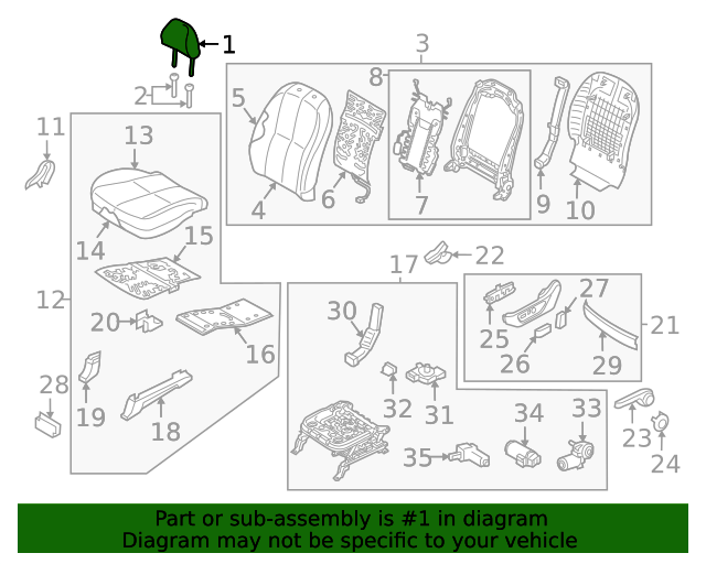 88700A9020DLE Headrest 20152018 Kia Sedona Kia Auto Parts