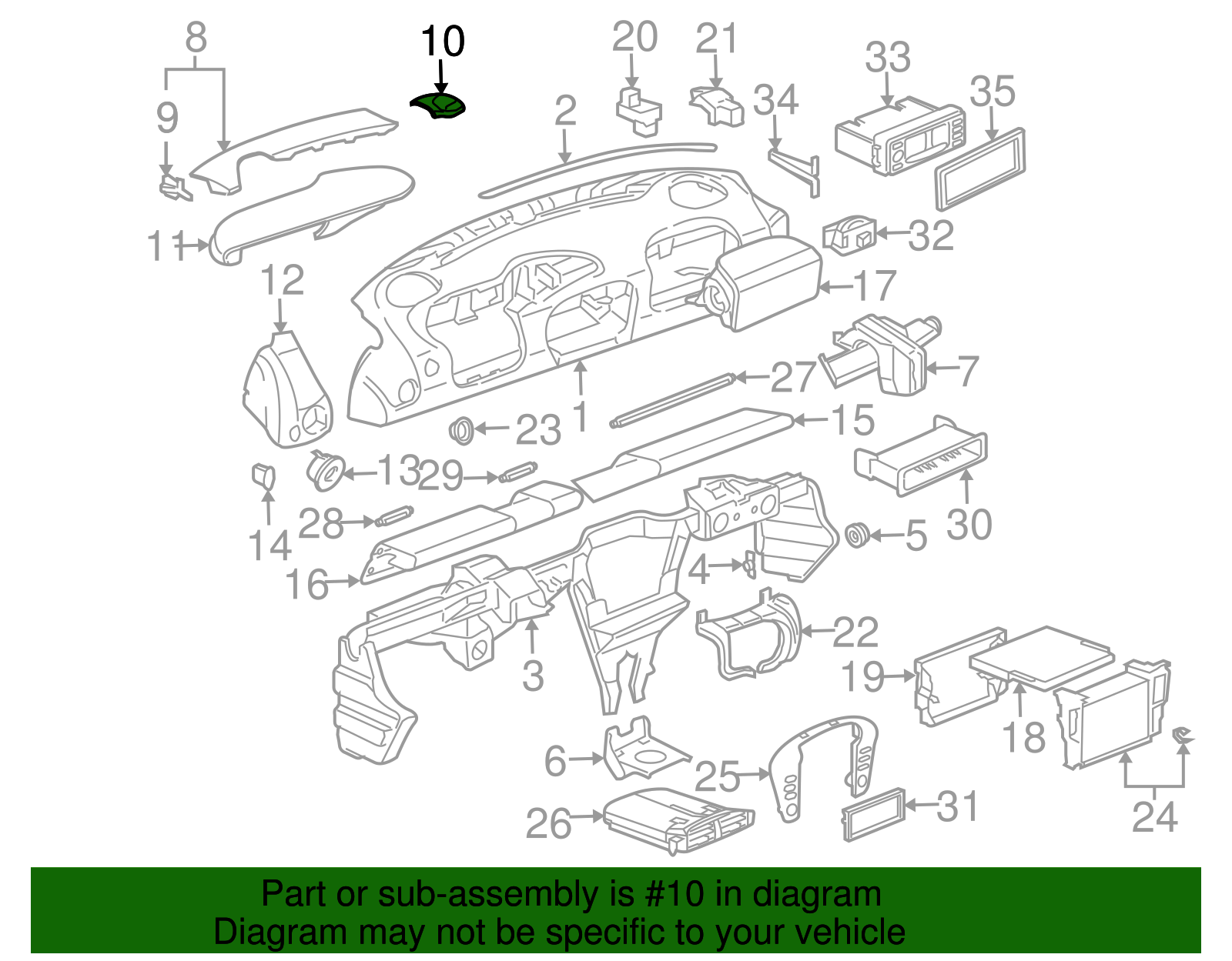996-552-181-04-P13 - Instrument Panel Cover 2001-2005