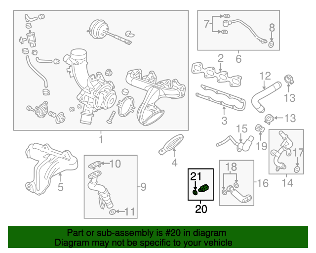 25199813 Turbocharger Coolant Hose Connector 20112021 GM Chevrolet Parts Direct