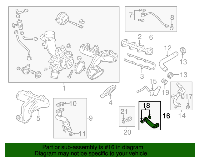 2011-2021 GM Turbocharger Coolant Feed Pipe 55568031 | GMPartsDirect.com