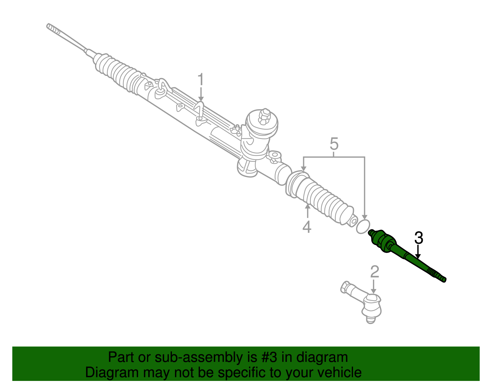 Inner Tie Rod - Ford (YL8Z-3280-EA)