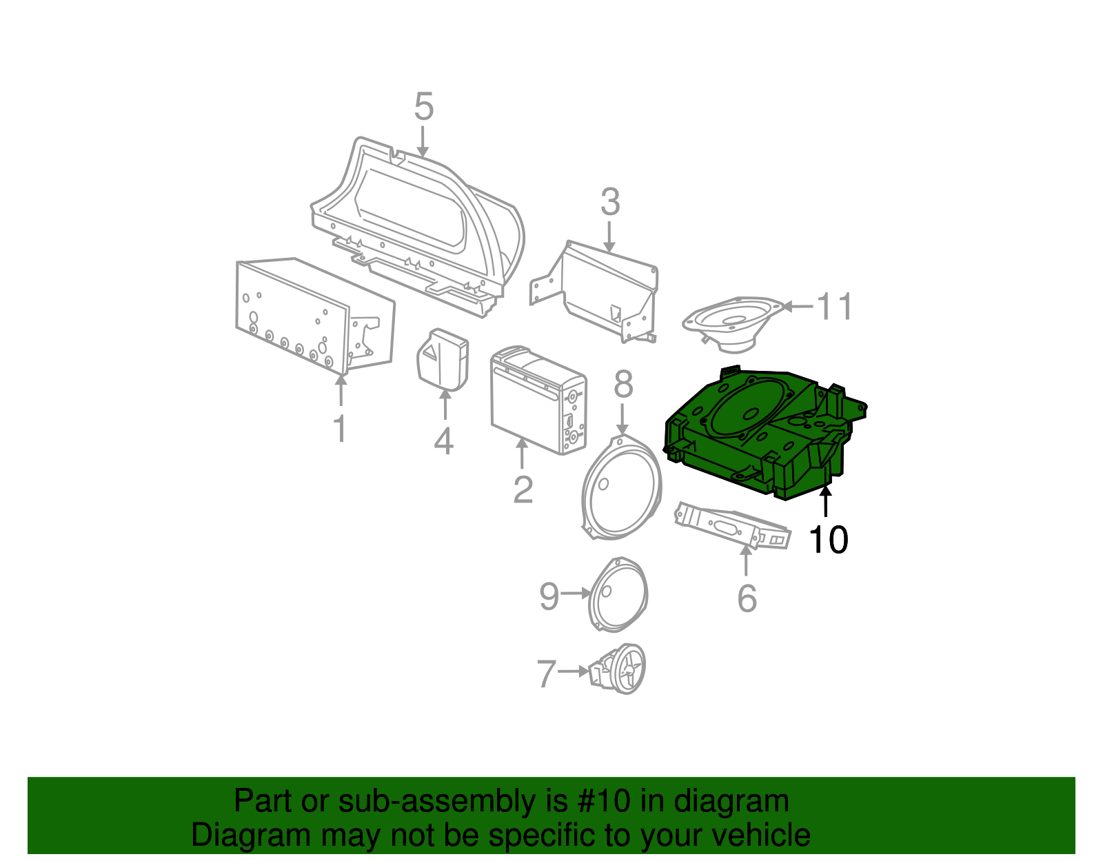 Speaker Assembly, Rdo Quarter - GM (90585248)