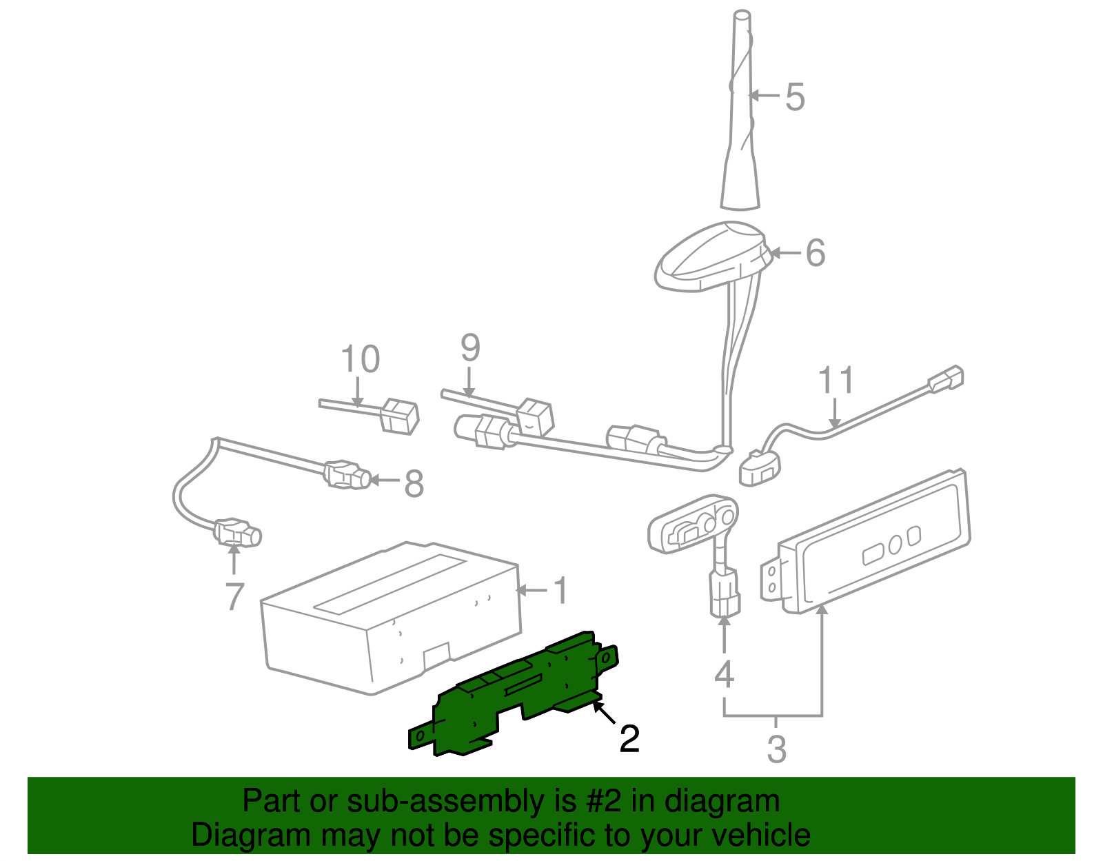 Bracket, Comn Interface Mdl - GM (88987020)