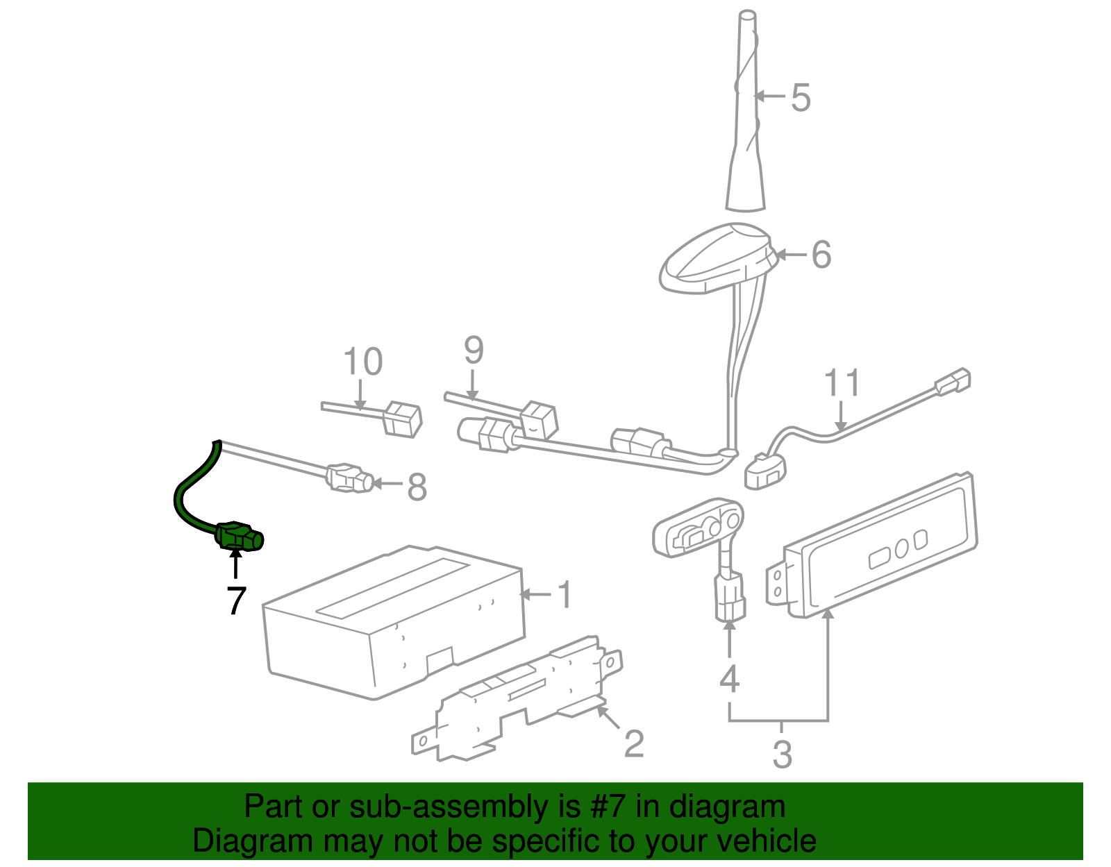 Cable Assembly, Rdo Antenna (1430MM Long) - GM (88987275)