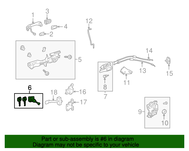20142022 Toyota Ignition Lock Cylinder 6905702720 Toyota Parts Center