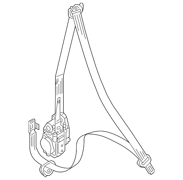 2020 Audi Seat Belt Assembly 4M8857706EV04 Audi OEM Parts