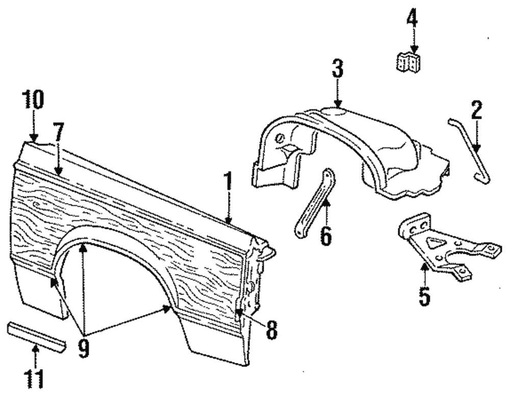 Molding - Ford (E7MY-16039-A)