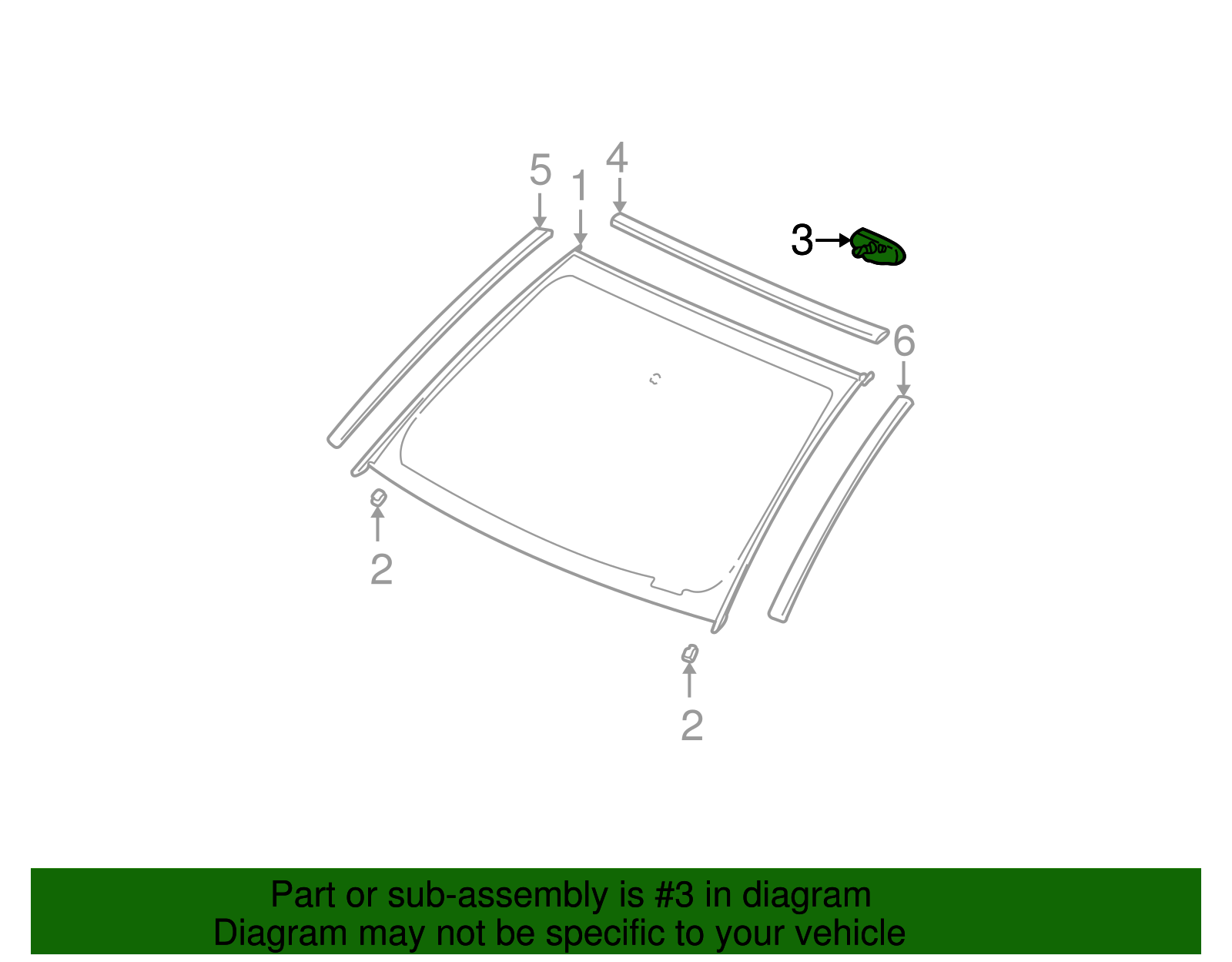 Inside Rearview Mirror - GM (15269044)