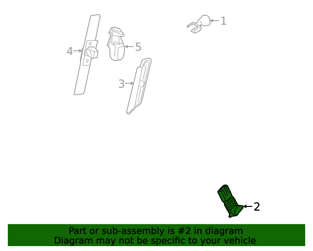 20032014 GM Neutral Medium Driver Seat Belt with Buckle 19181643