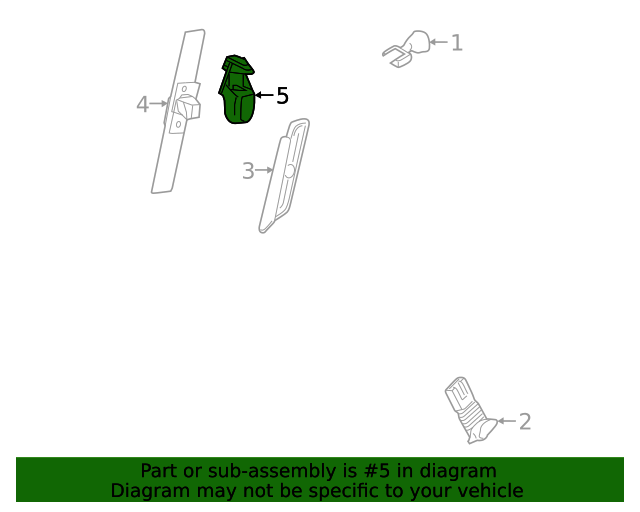 20162023 GM Medium Dark Pewter Passenger Seat Belt Guide Trim Cover