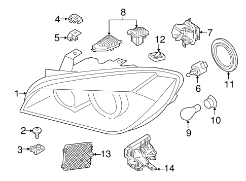 Headlamp Components for 2018 BMW X1 | BMWPartsDirect.com