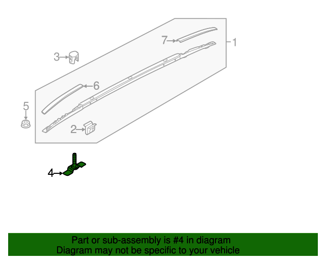 673443W300 Roof Rack Mount Bracket 20112016 Kia Sportage Kia.Parts Store