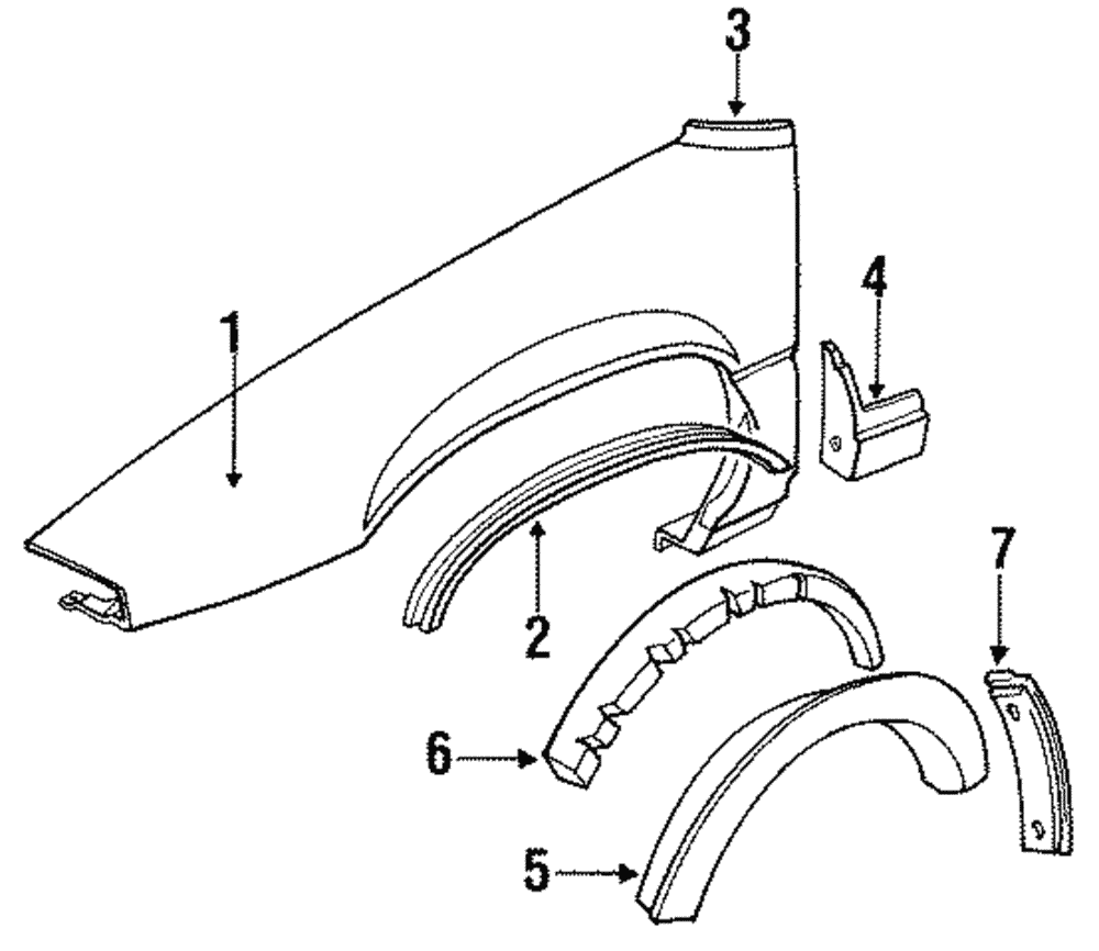Molding Assembly-F/Fdr Upper Rear Rvl - GM (20506332)