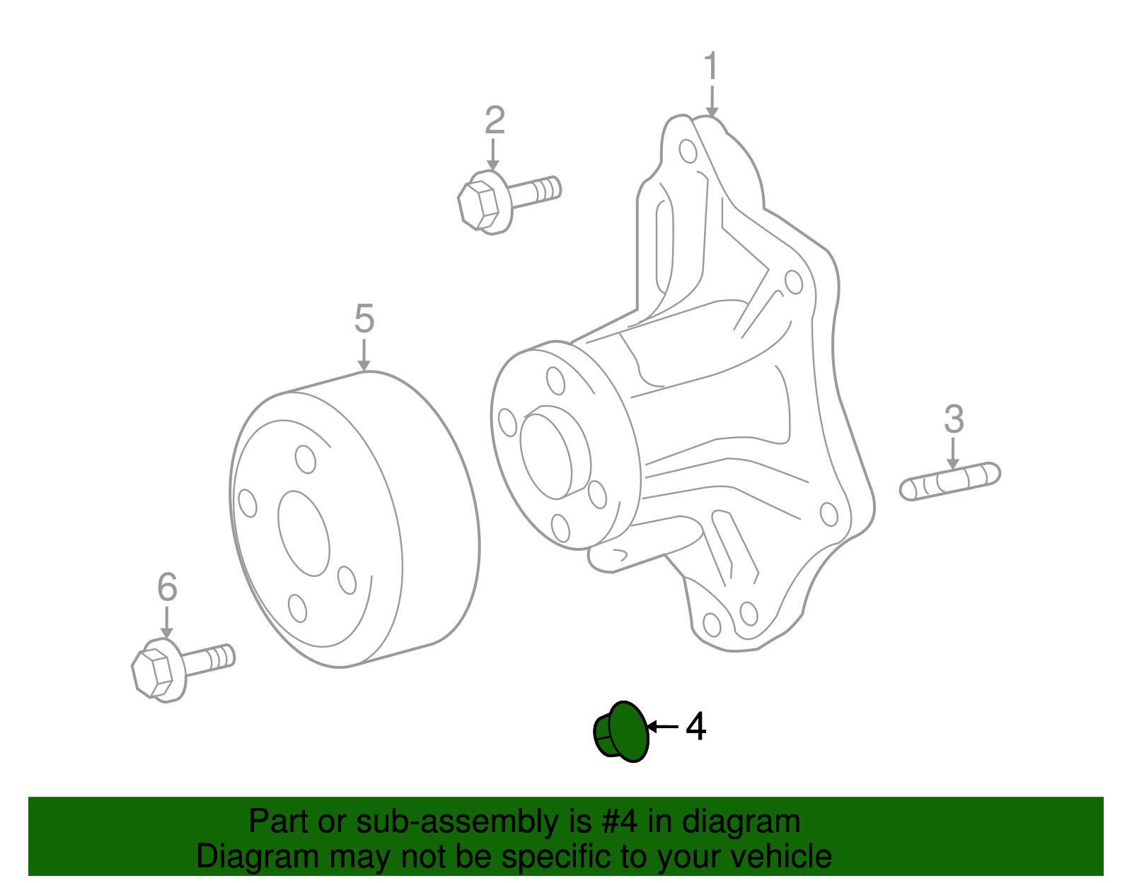 Nut, Eng Front Cover - GM (94856668)