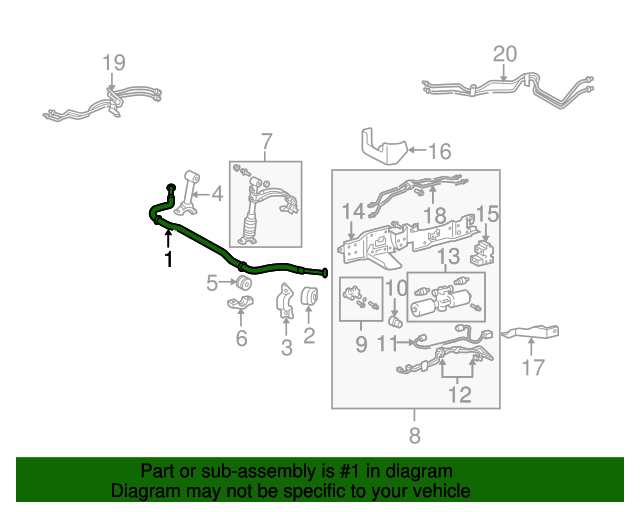 20042009 Lexus GX470 Stabilizer Bar 4881160250 OEM Parts Online