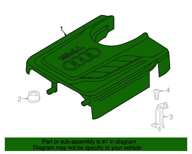 20162018 Audi A3 Sportback etron Engine Cover 04E103925C Audi