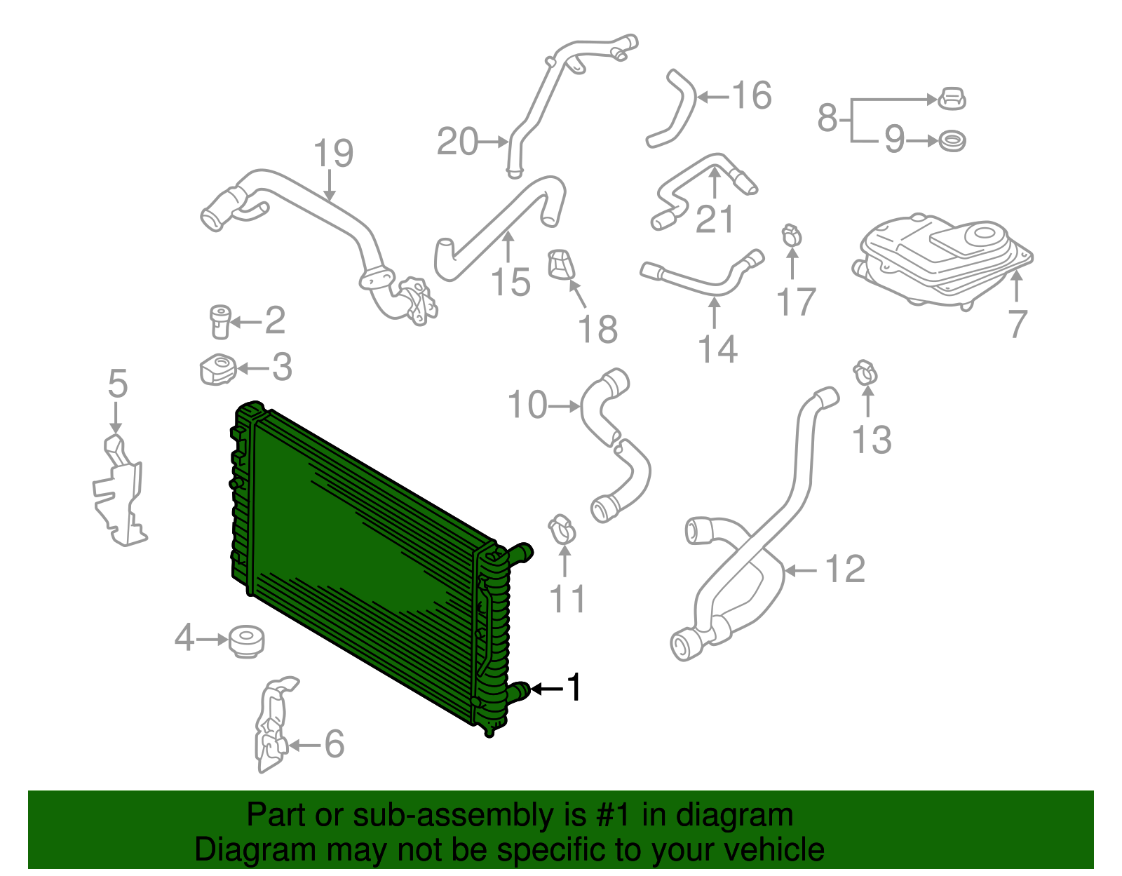 Radiator - Volkswagen (8D0-121-251-BC)
