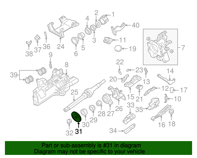 19902023 Ford OEM Steering Column Bearing Retaining Ring FODZ3C131A