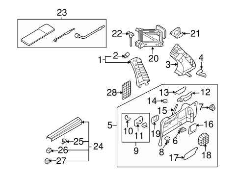 Genuine Hyundai 85733-4D000-KS Luggage Compartment Tray