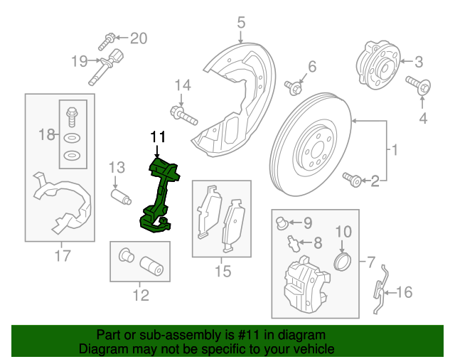 2016-2023 Volvo Caliper Support 36012673 | TascaParts.com