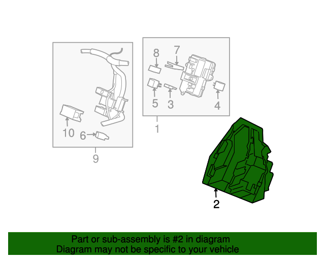 20052013 GM Fuse Block Housing 10381891