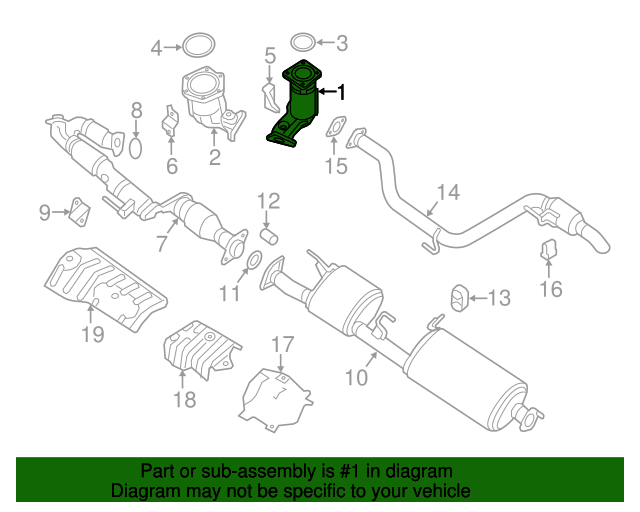 208A23JG0A Catalytic Converter 2013 Infiniti JX35 Discount