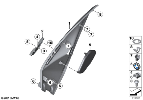 Motorcycle Trim Section, Windshield for 2024 BMW-Motorrad CE 04  