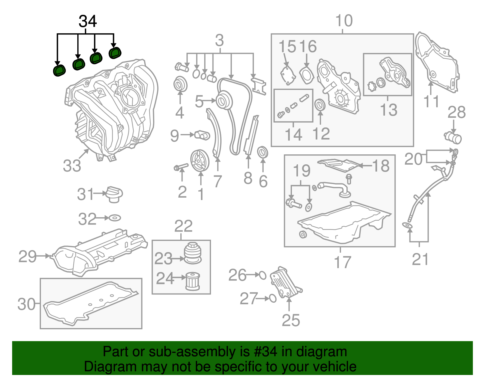 Crankcase Vent Passage Seal - GM (12575851)