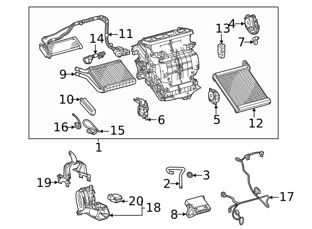 87107-62020 - Heater Core 2016-2020 Toyota Mirai | Longo Toyota Parts