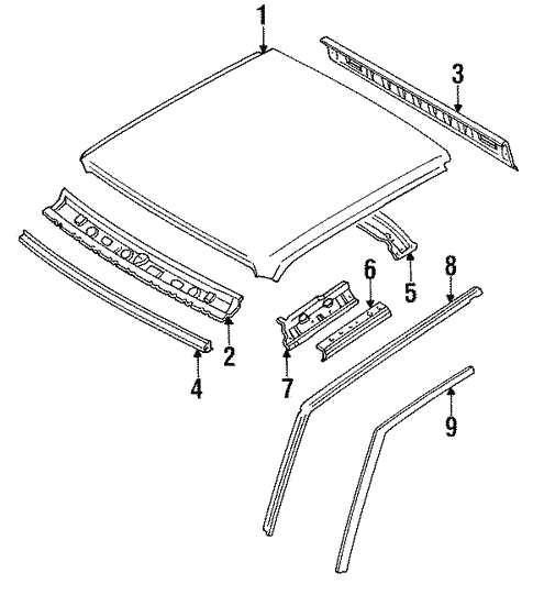 Roof & Components for 1990 Mazda B2600 #0